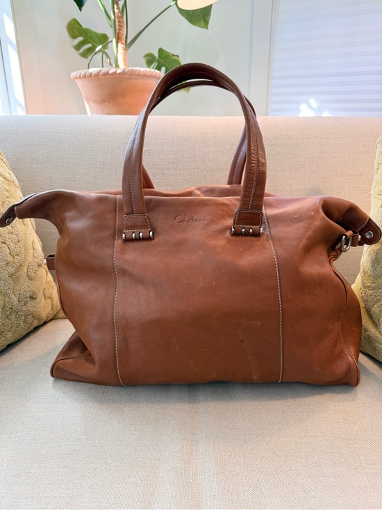 Cole Haan Other - Cole Haan saddle brown leather duffle.